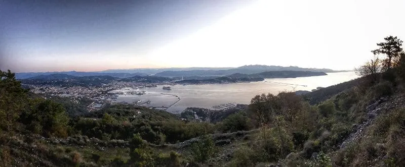 Panorama di La Spezia dalle Cave della Castellana