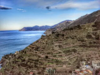 panorama del presepe di Manarola